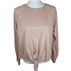 FOREVER 21 NUDE/BLUSH PULLOVER SZ.M EUC